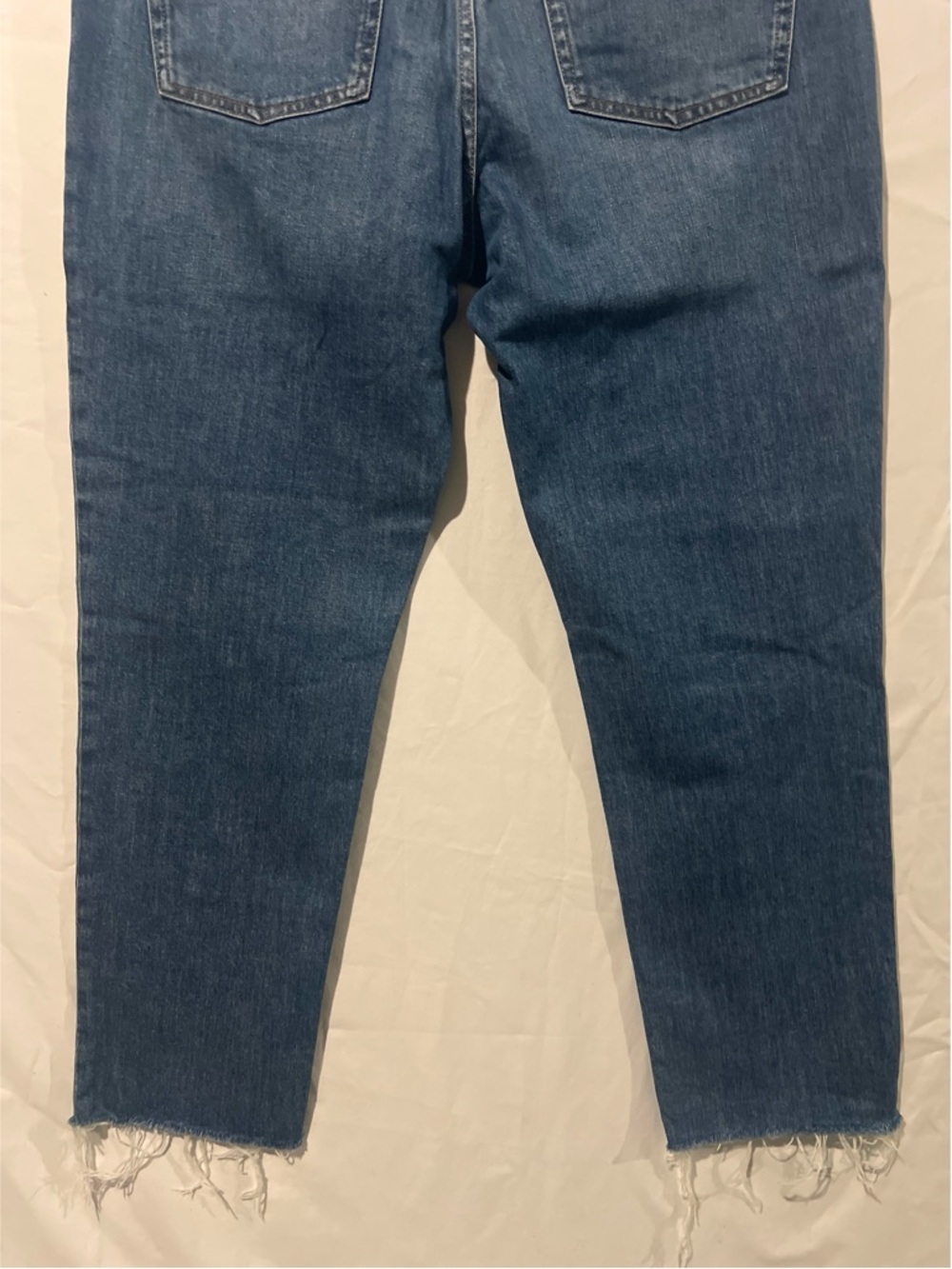 Everlane The Cheeky Jeans Women’s 31 Blue Cotton High Rise Straight Raw Hem - Picture 7 of 11